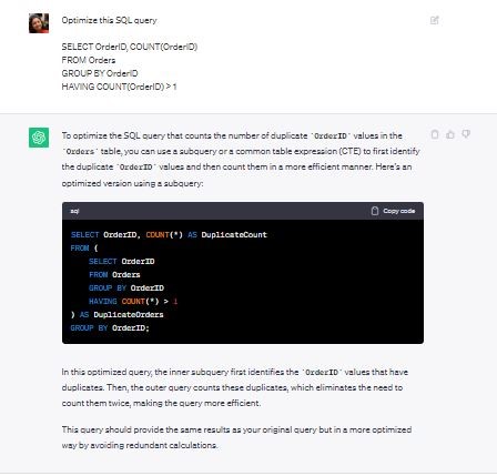 Optimizing SQL Queries